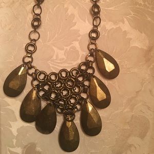 Gold statement necklace